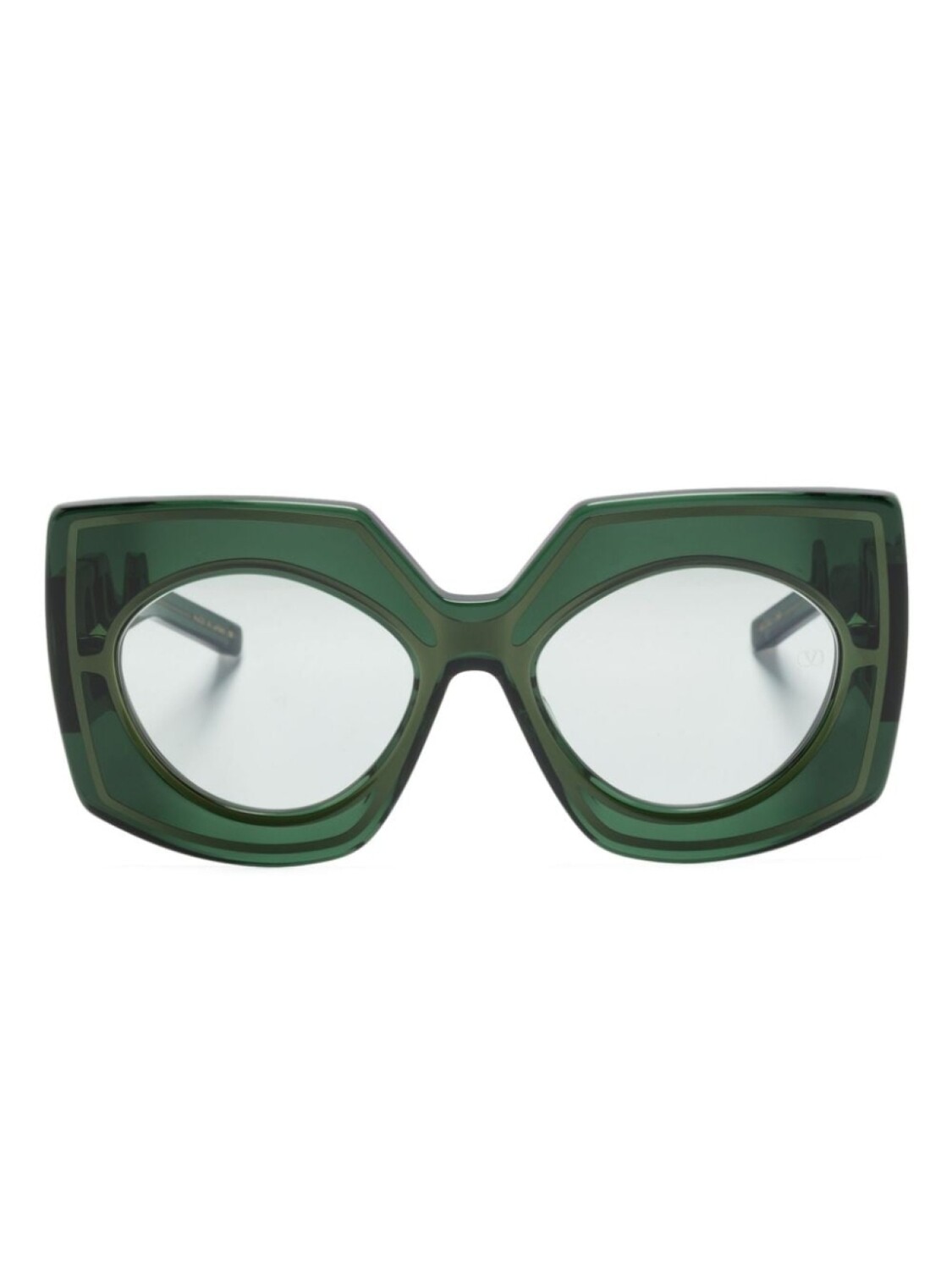 

Valentino Eyewear солнцезащитные очки V-Soul в массивной оправе, золотистый