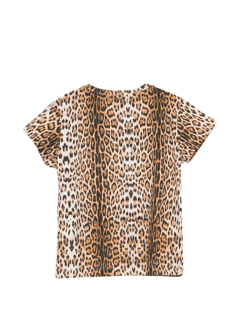 Футболка с леопардовым принтом Roberto Cavalli Junior, коричневый — фото 2
