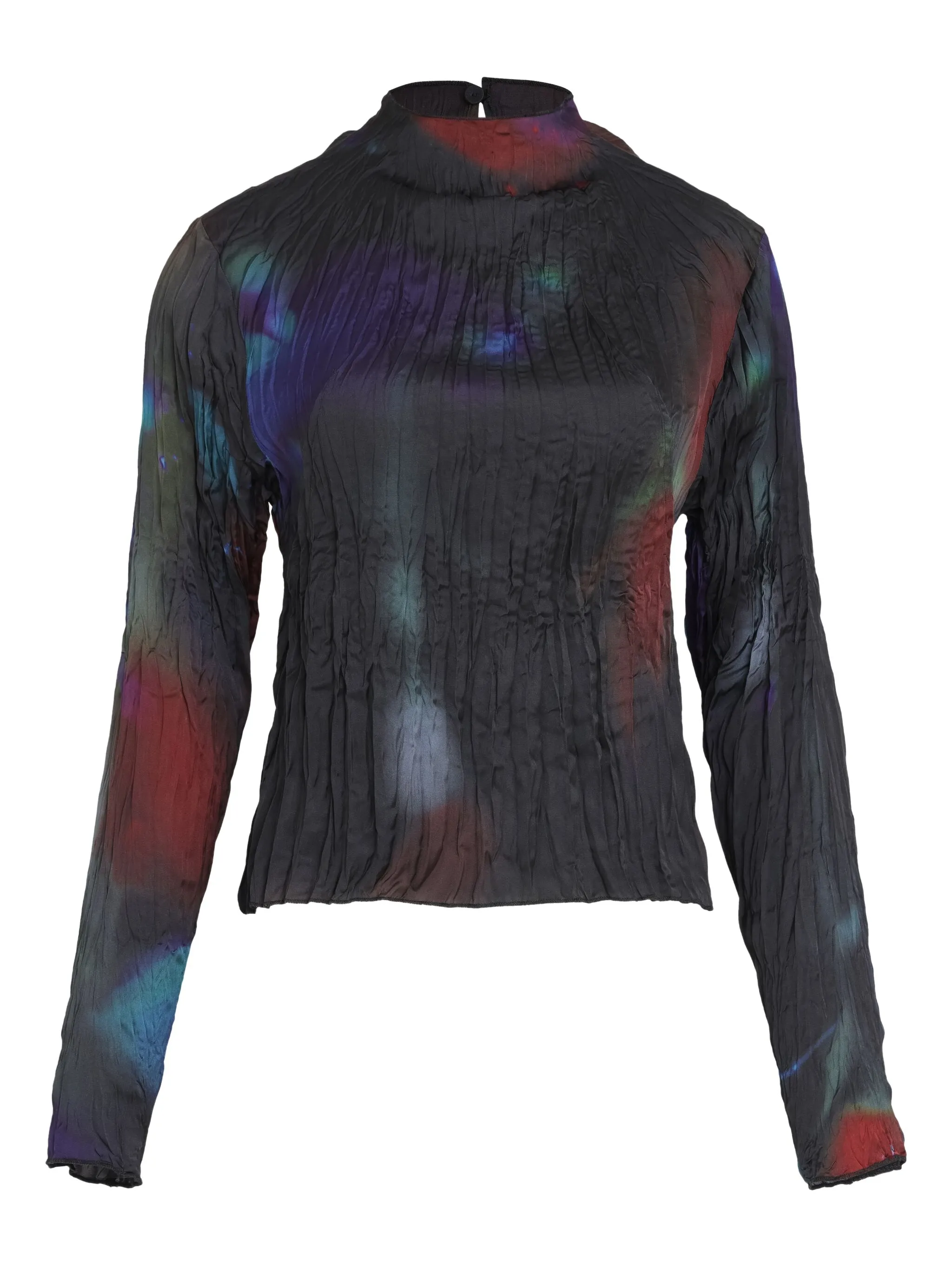 

Топ с длинными рукавами и жатым эффектом Osklen, черный