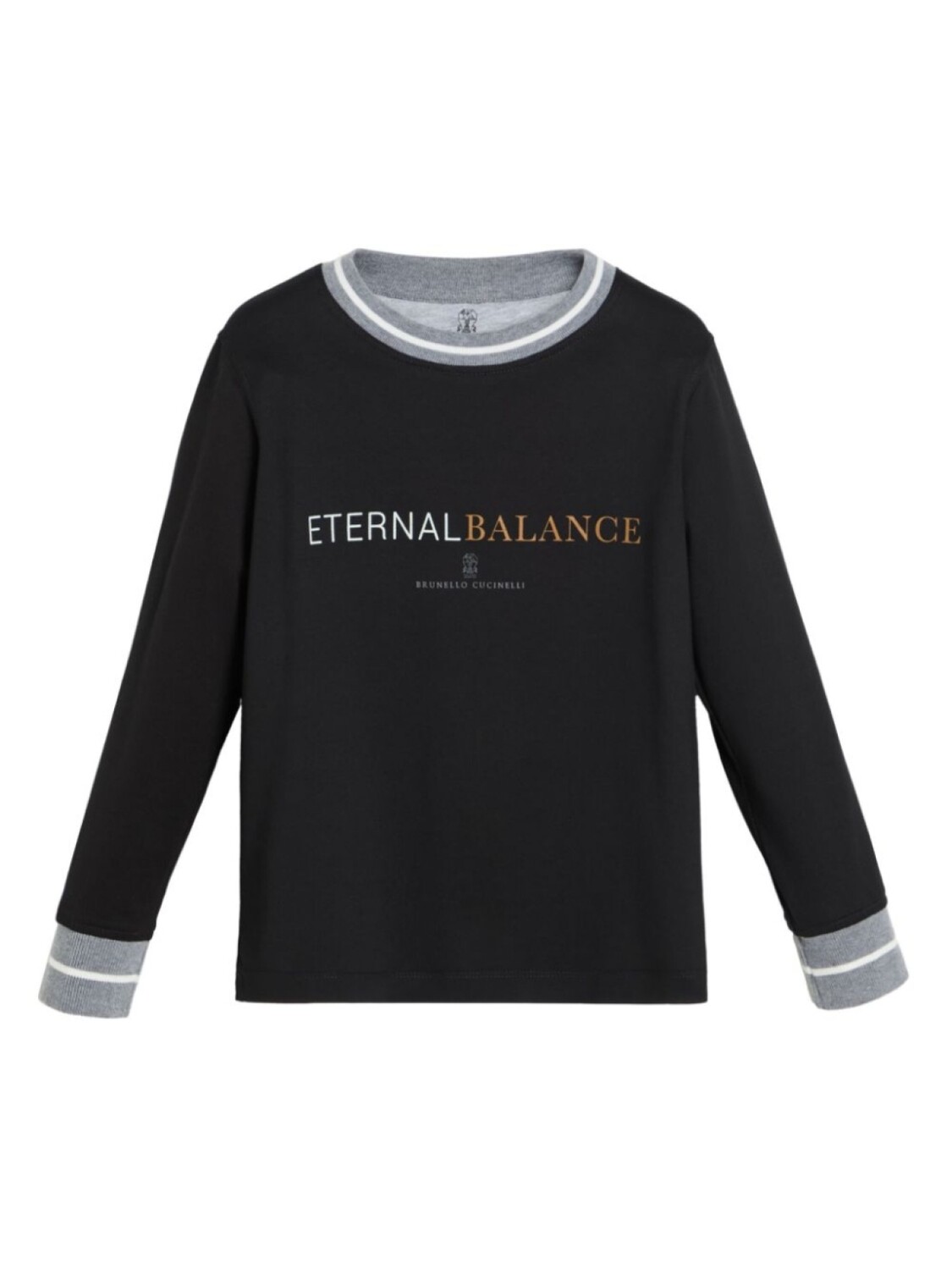 

Brunello Cucinelli Kids футболка с логотипом, черный
