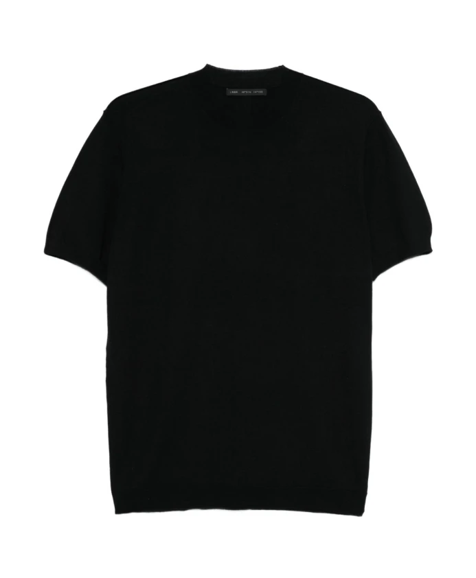 

Свитер с короткими рукавами и круглым вырезом Low Brand, черный