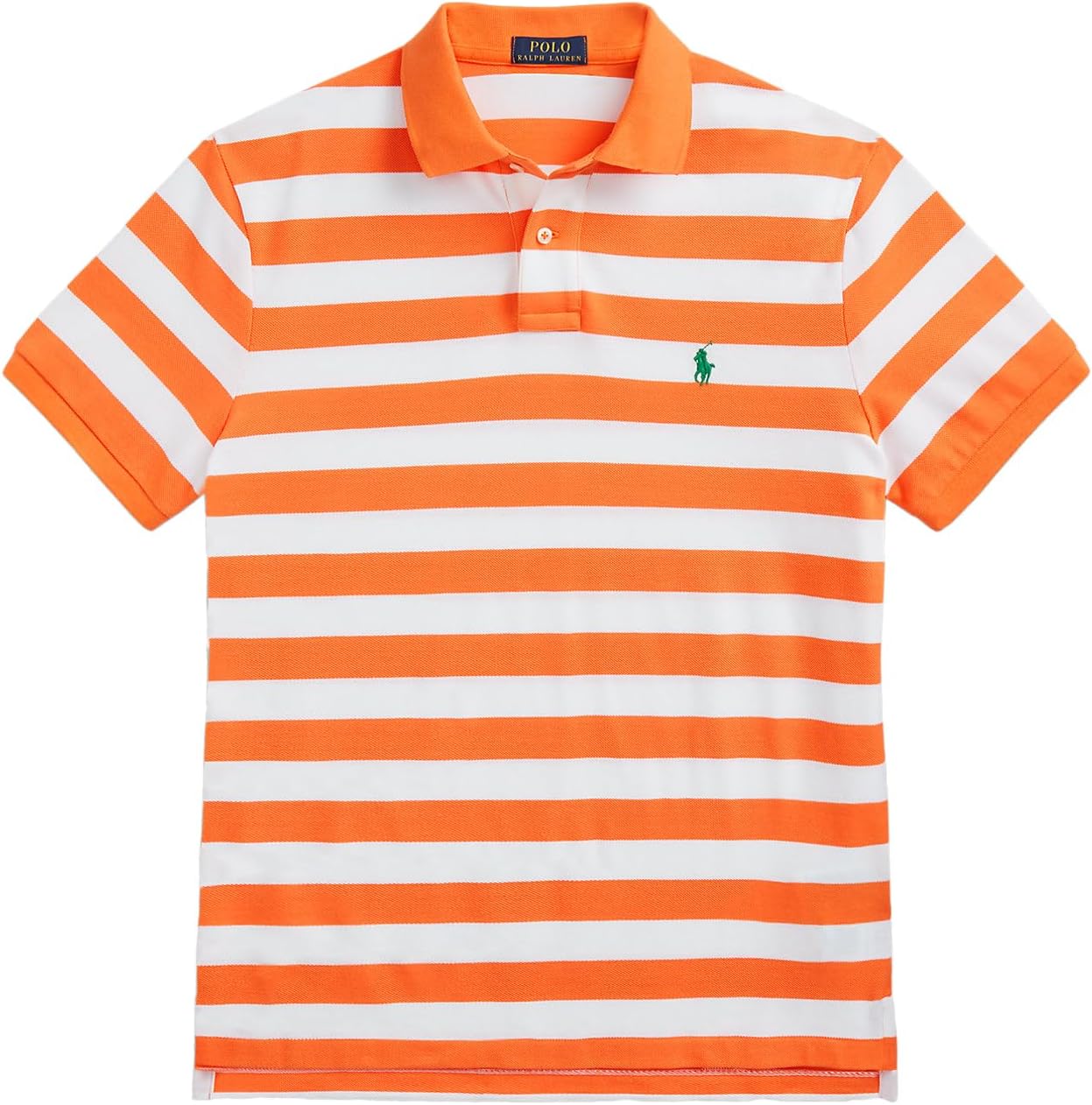 

Polo Ralph Lauren Mesh короткий рукав классический крой мужская поло с яркими полосками и вышивкой Polo Pony, Optic Orange - White, Белый, Polo Ralph Lauren Mesh короткий рукав классический крой мужская поло с яркими полосками и вышивкой Polo Pony, Optic 