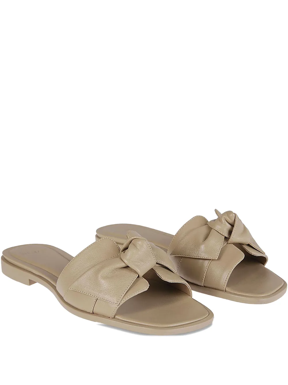 Кожаные сандалии макси Clarita с бантом Alexandre Birman, нейтральный