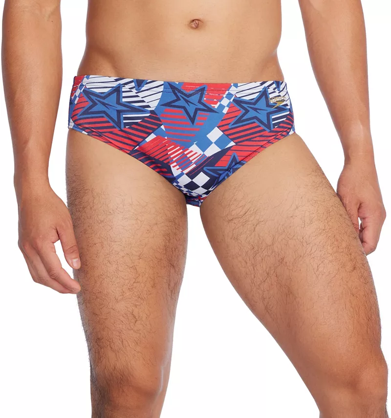 

Мужской цельный купальник Speedo с принтом, цвет Overdrive