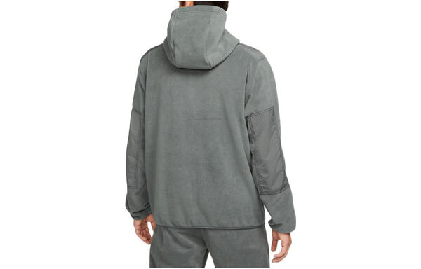 Толстовка Nike NSW Essential fleece hooded jacket 'Grey', серый — фото 2