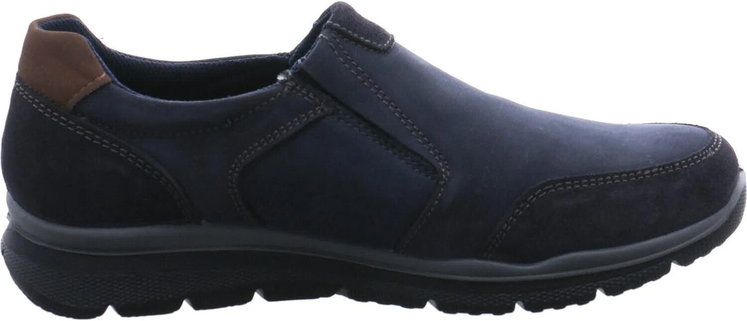 Туфли Imac Benthic Herren Slipper Nubuk-/Veloursleder blau, Blue — фото 2