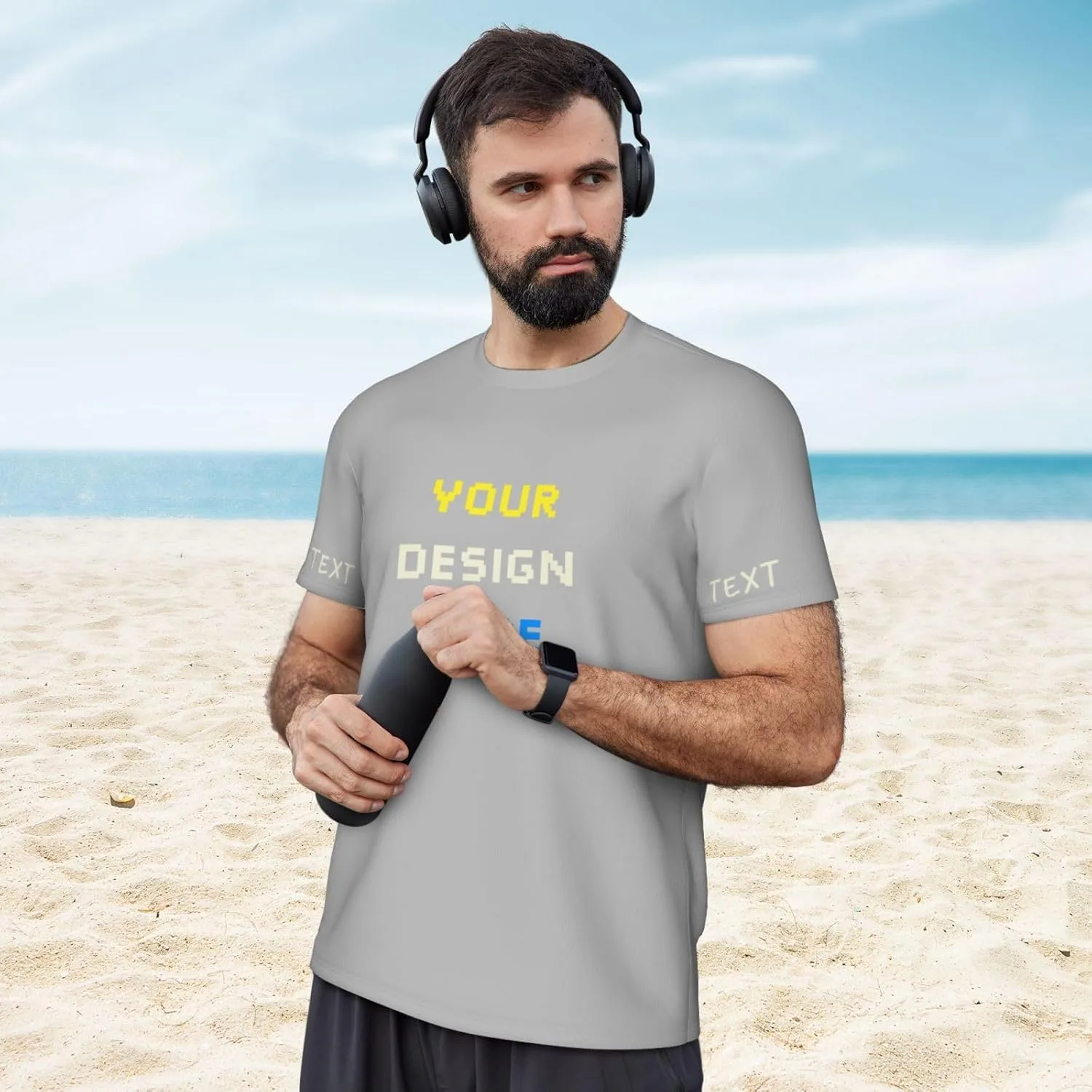 Футболка Custom с логотипом спереди и сзади — фото 4