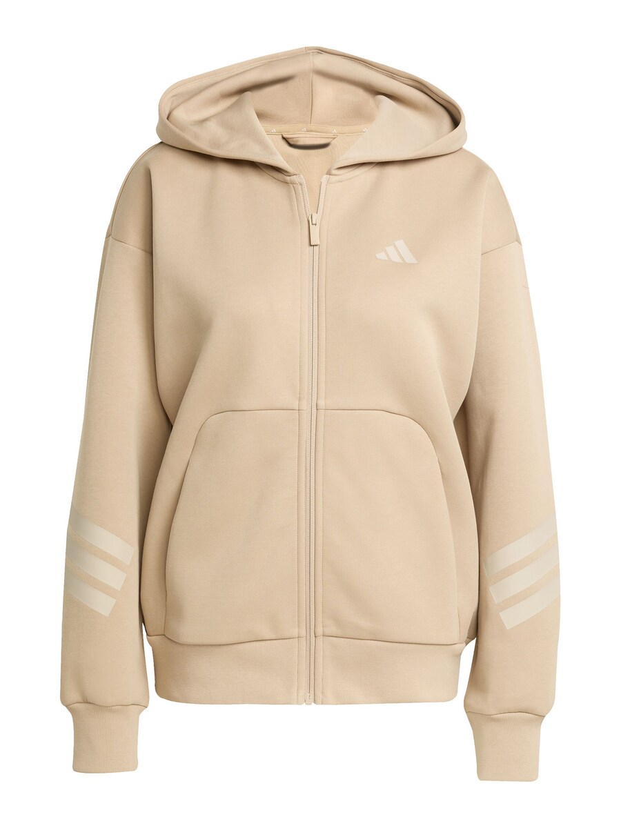 

Спортивная толстовка с капюшоном на молнии ADIDAS SPORTSWEAR Future Icons, бежевый