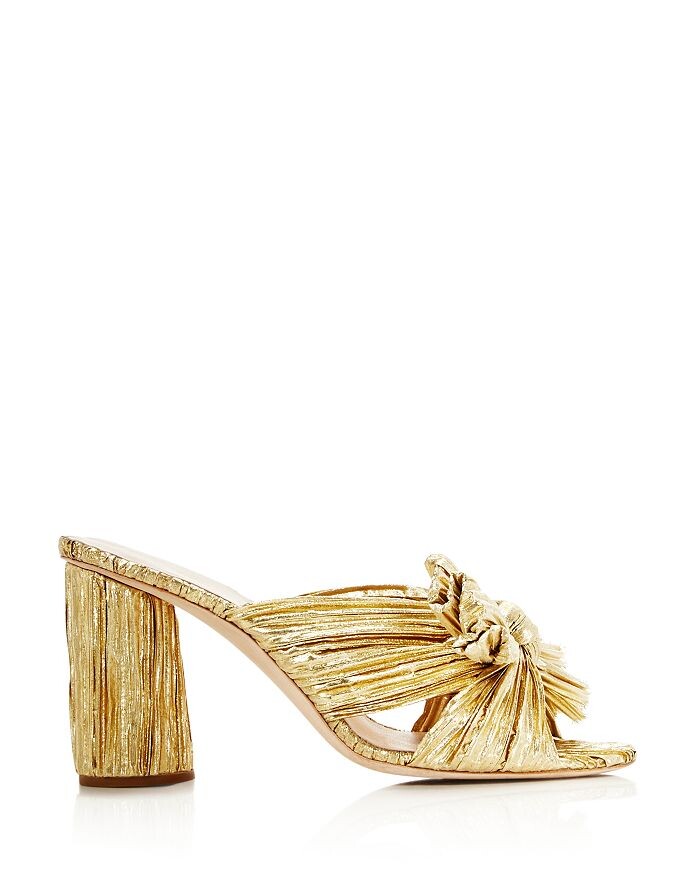 Женские шлепанцы Penny со складками на высоком каблуке Loeffler Randall — фото 4