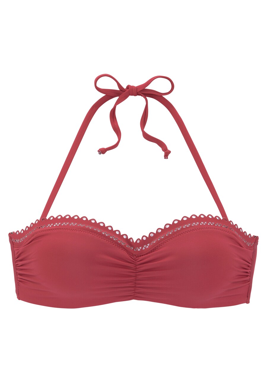 

Топ бандо бикини s.Oliver Bandeau Bikini Top, цвет blood red