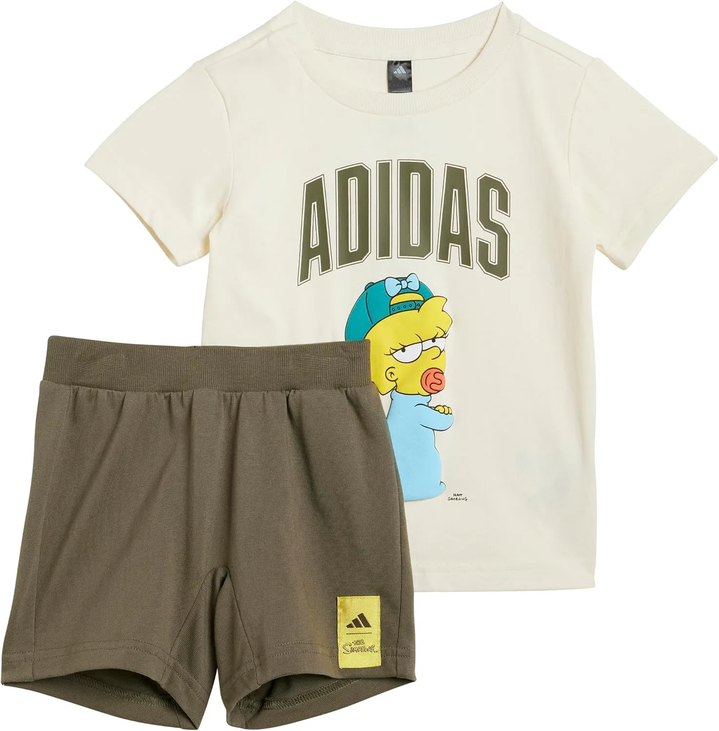 Детский набор футболок Adidas "Симпсоны", кремово-белый