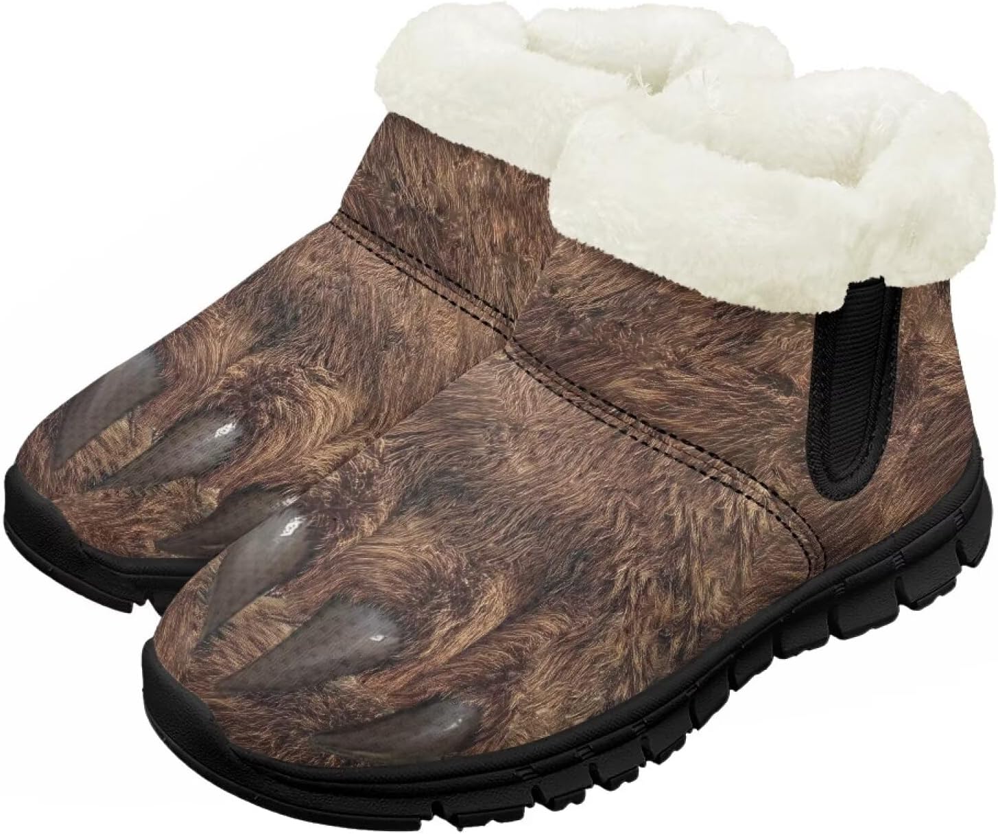 

Детские зимние ботинки для мальчиков и девочек, обувь для холодной погоды, прогулочные, с нескользящей подошвой, утепленные мини-ботинки, теплые зимние снежные ботинки Suhoaziia, Animal Paw