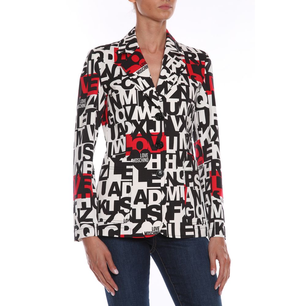 

Шикарная однотонная куртка Love Moschino с красными вставками LOVE MOSCHINO