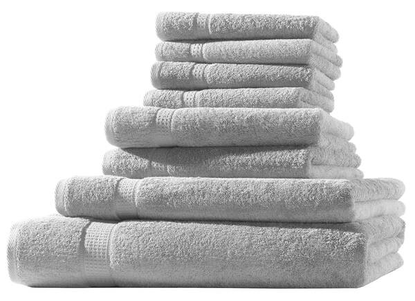 

XL SET Frottier Набор полотенец Hometex Premium Textilesset 8 tlg., 30x1x150 см, серебряный