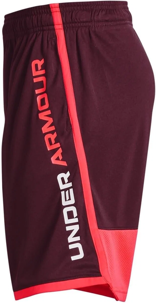 Детские шорты Under Armour Stunt 3.0, (602) Dark Maroon/Beta/White — фото 2