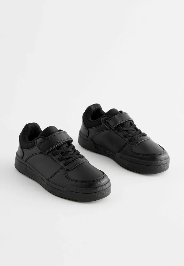 Кроссовки для школы с широкой колодкой и ремешком на липучке Next, Black — фото 2