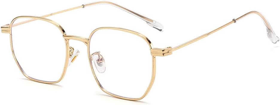 

Модные женские солнцезащитные очки в стиле ретро с прозрачными линзами и металлической оправой, мужские панк-очки оранжевого цвета с защитой от УФ-излучения UV400 TKKTLLT, Golden Clear