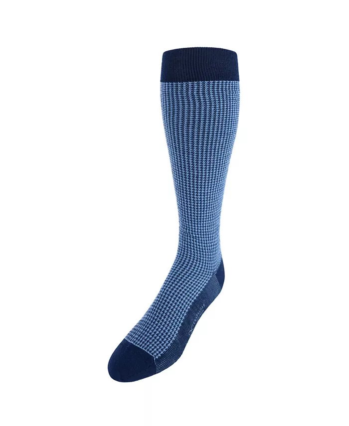 

Мужские носки Charlie Over The Calf в клетку houndstooth из мериносовой шерсти TRAFALGAR, синий