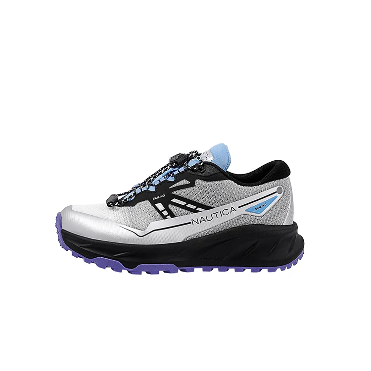 NAUTICA Детские кроссовки для бела low top серебристо-голубые unisex — фото 3
