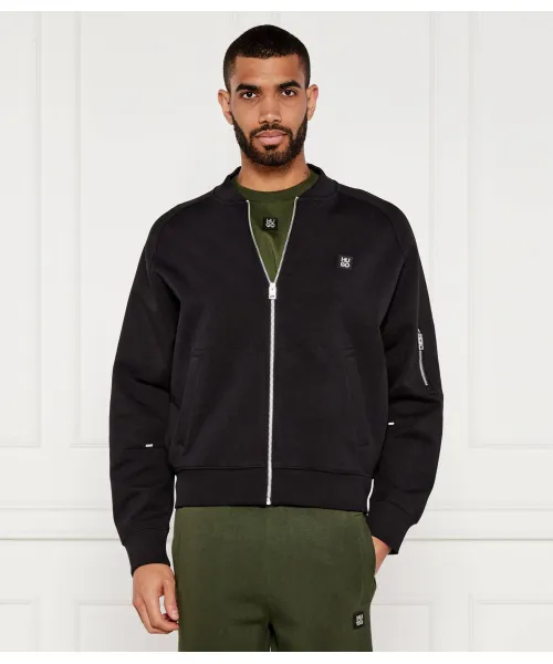 

Толстовка Dargenzip Oversize fit Hugo, черный