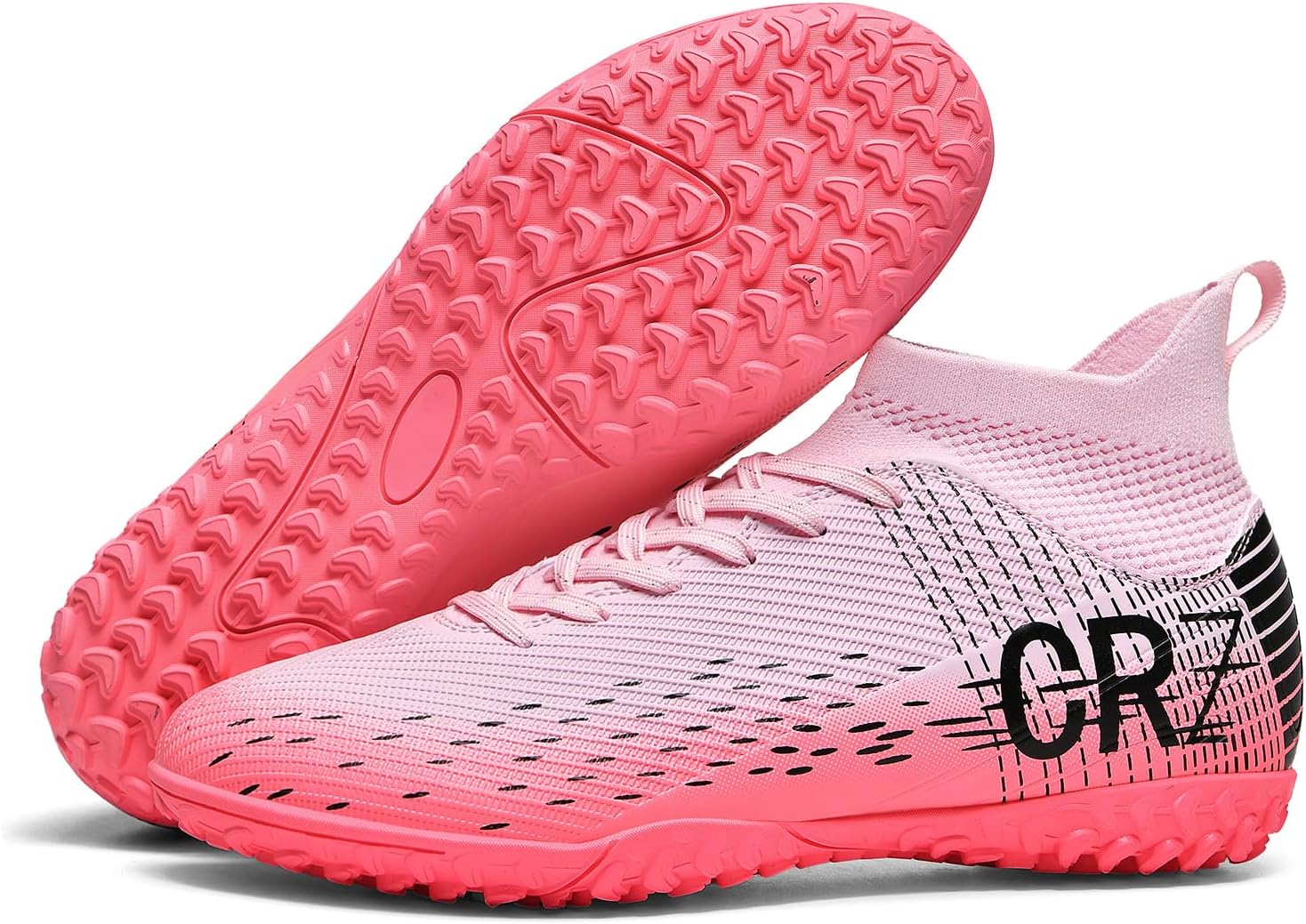 

Футбольные бутсы для мужчин и женщин, для игры в зале и на искусственном газоне, детские AG TF тренировочные футбольные кроссовки, унисекс Sunqin, розовый