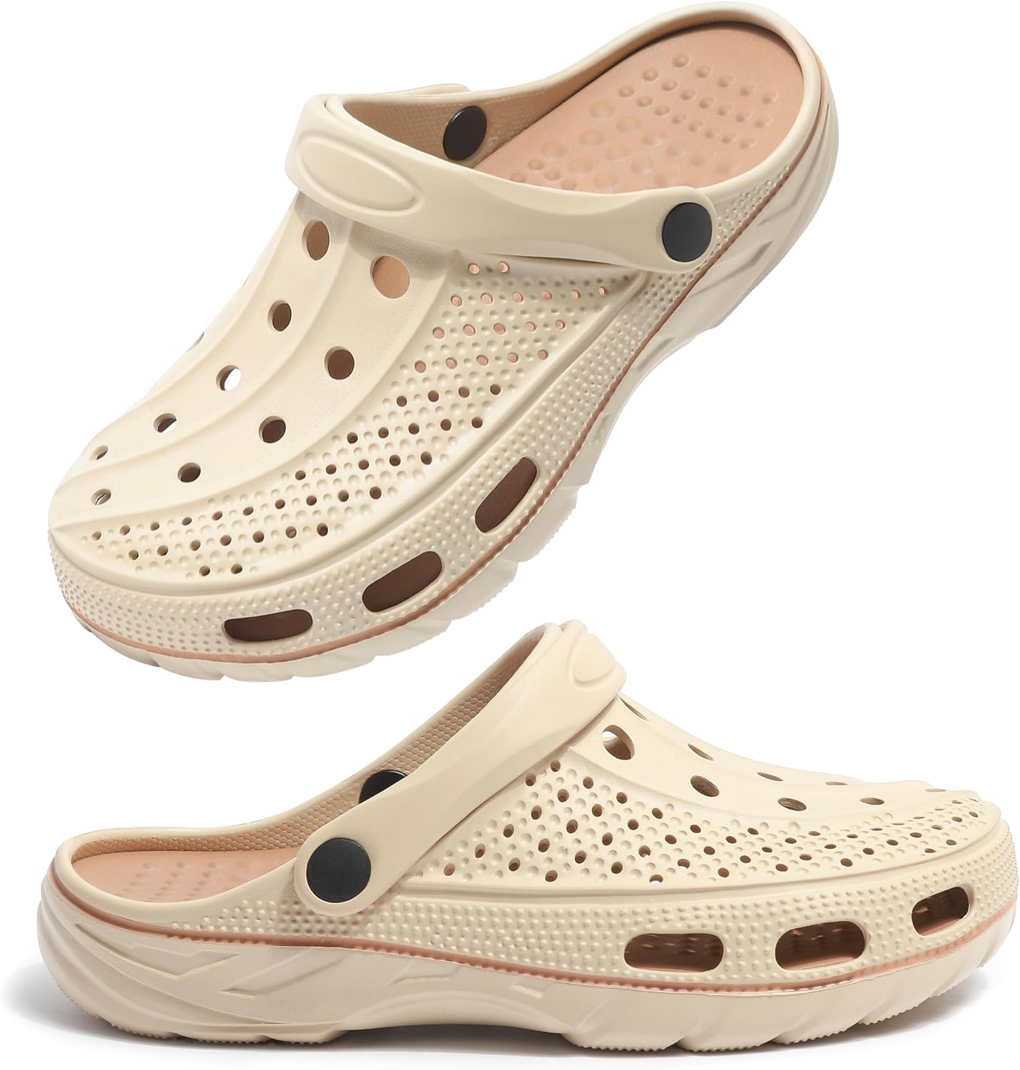 

Женские и мужские ортопедические сабо с поддержкой свода стопы, садовые туфли, сандалии, тапочки с стельками при плантарном фасциите Inminpin, бежевый