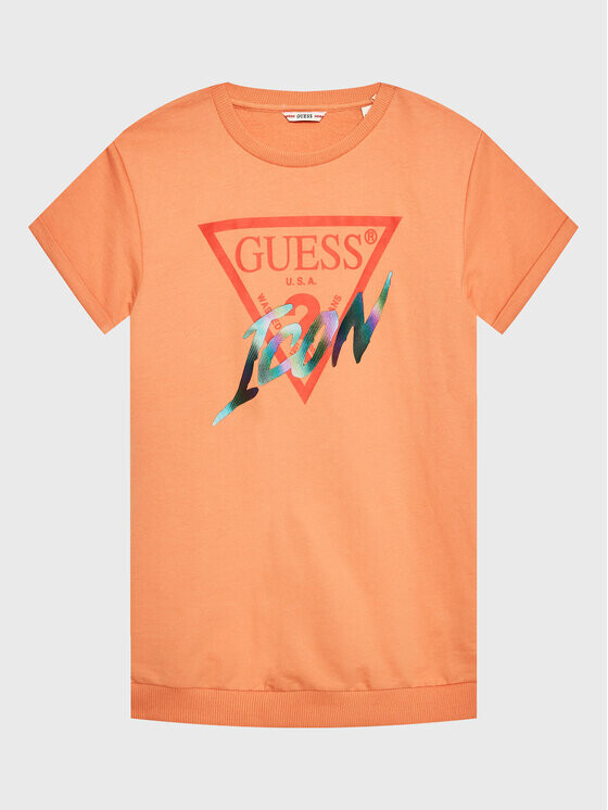 

Платье на каждый день, стандартного кроя Guess, оранжевый