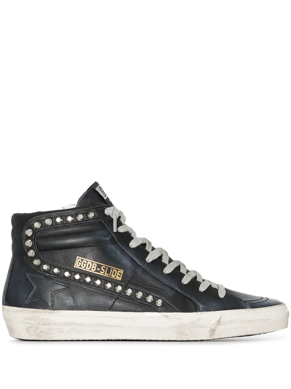 Кеды Slide с заклепками GOLDEN GOOSE, черный