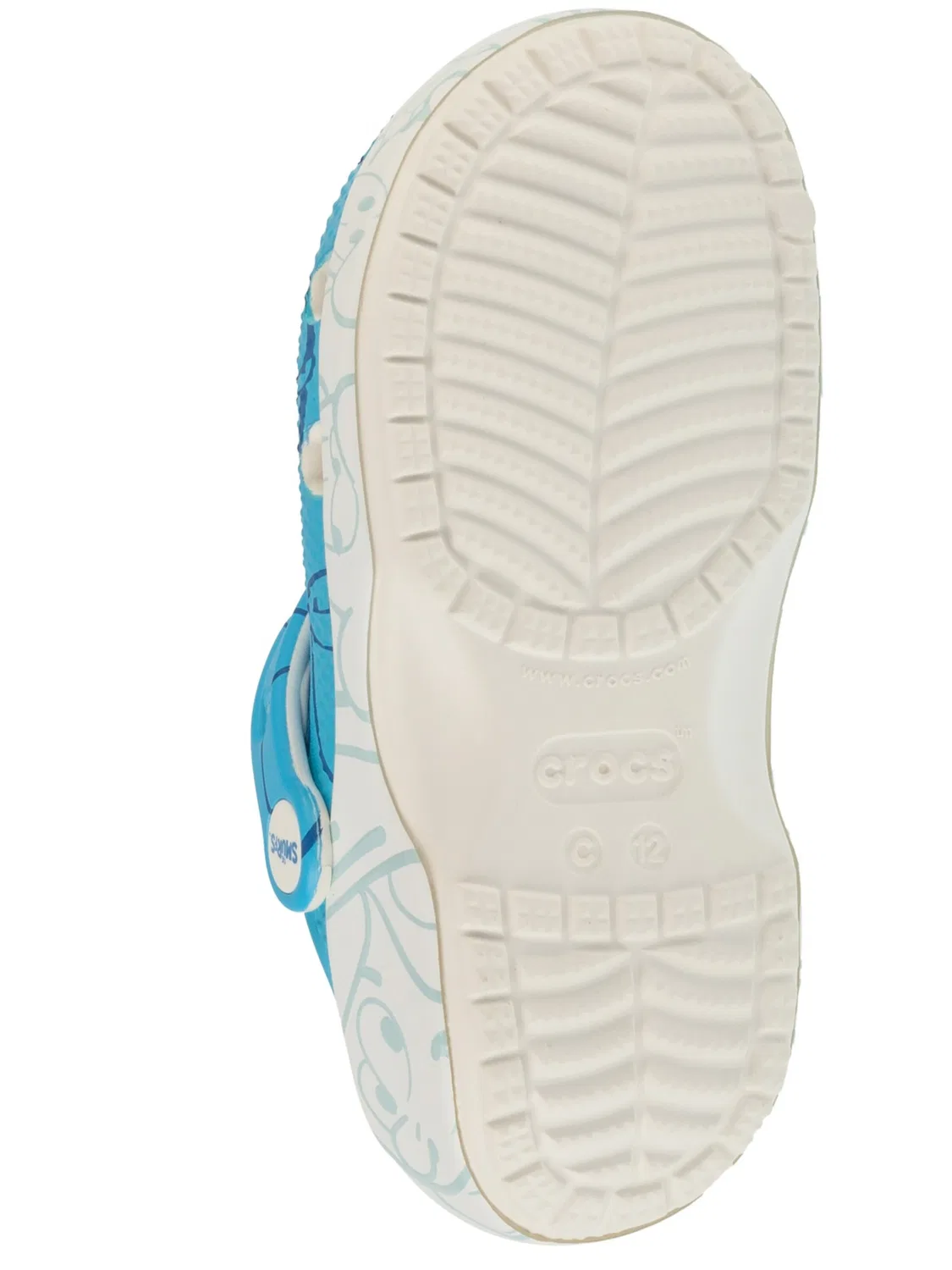 Детские сандалии Crocs Classic Smurfs Clog Kids синего цвета — фото 3