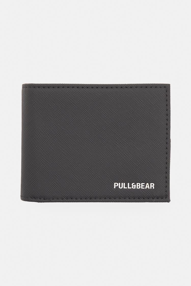

Кошелек из искусственной кожи с логотипом Pull And Bear, черный