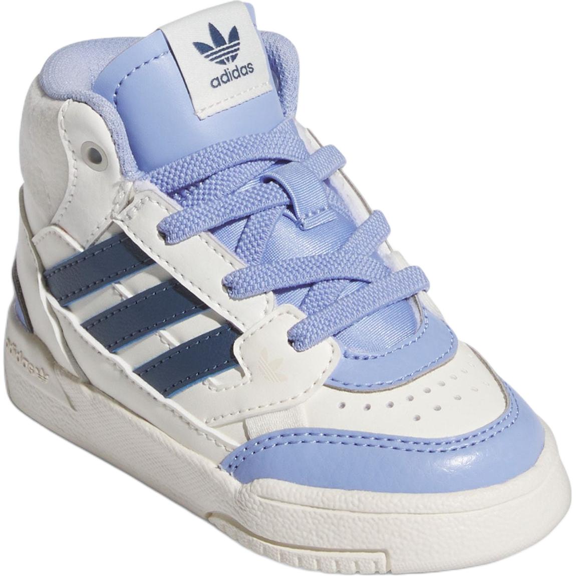 Беговые детские кроссовки с антиударной подошвой и высоким верхом white blue Adidas Originals, Ink синий/Jade белый — фото 4