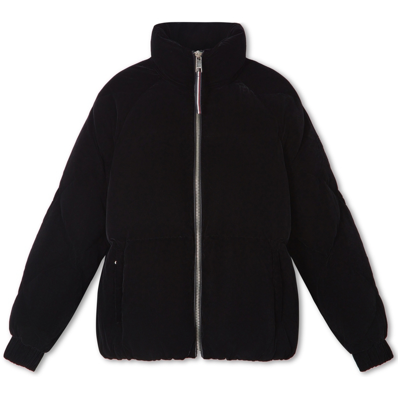 

Tommy Hilfiger Высокий воротник бархатный пуховик, Black BDS