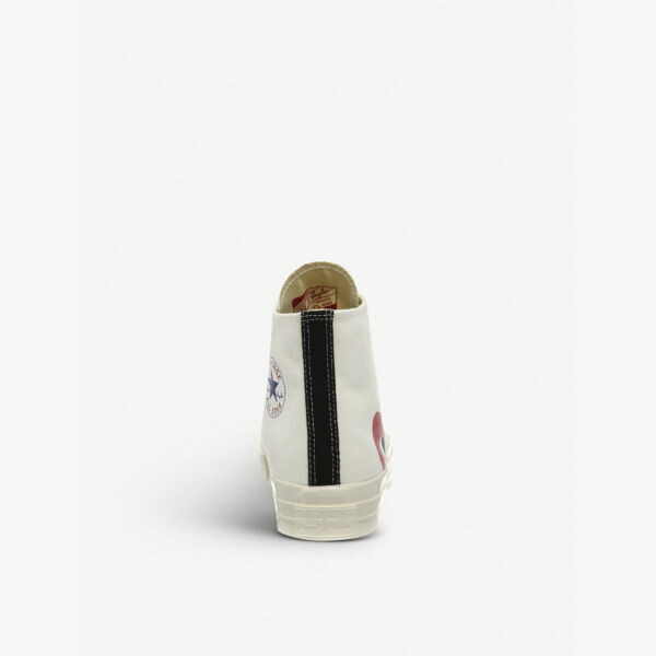 Высокие кеды Comme des Garçons PLAY x Converse из ткани 70-х годов Comme des Garçons, бежевый — фото 4