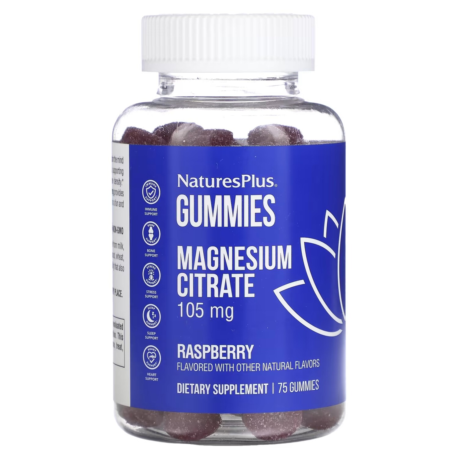 

Цитрат магния NaturesPlus 105 мг малина, 75 жевательных таблеток
