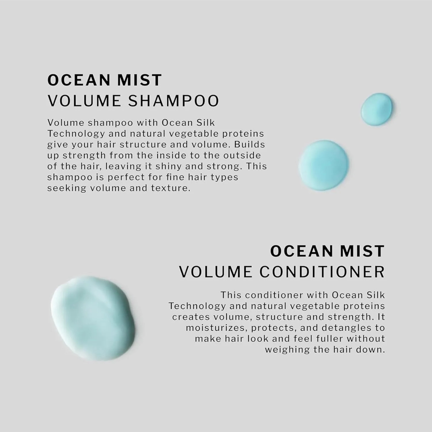 Набор шампуня и кондиционера SACHAJUAN Ocean Mist Volume | Технология Ocean Silk и растительные протеины для объема, структуры и пышности | Легкое увлажнение | Веганский продукт, без парабенов | 100 мл (2 шт.) — фото 2