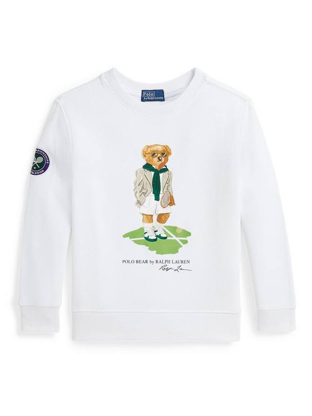 

Детский свитшот Wimbledon Polo Bear Ralph Lauren, Ceramic White