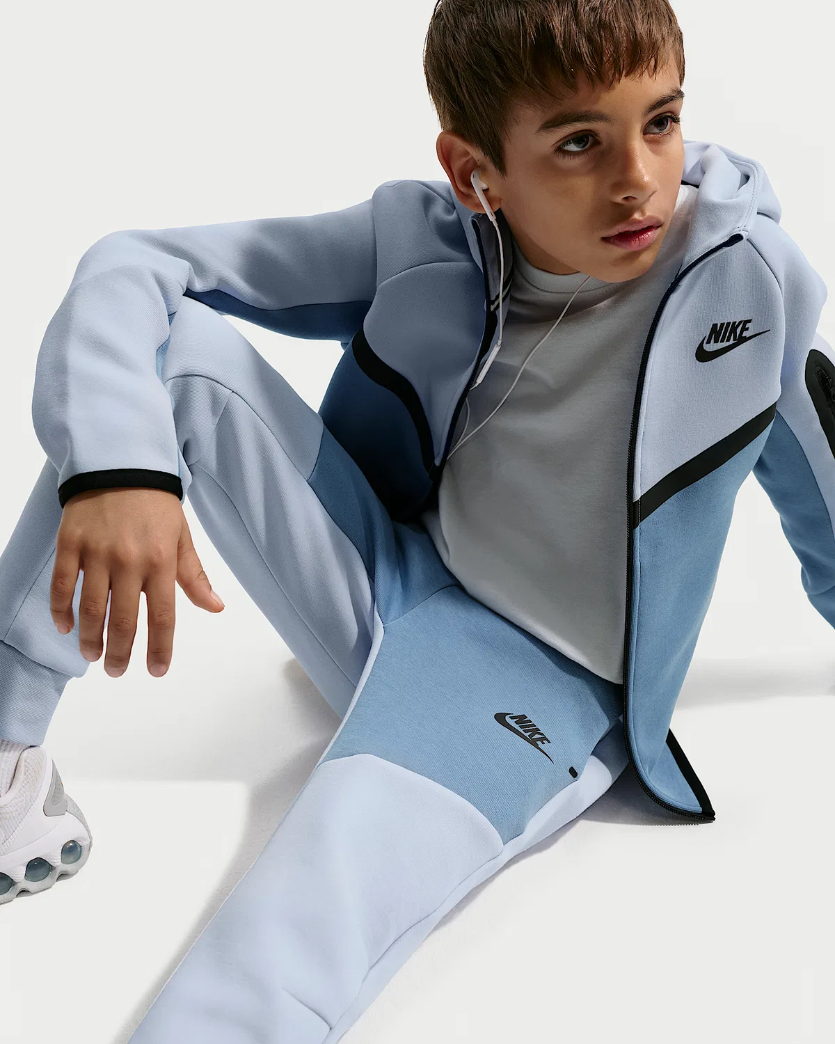 Джоггеры Nike Sportswear Tech Fleece для старших детей, Hydrogen Blue/Work Blue/Black/Black — фото 4