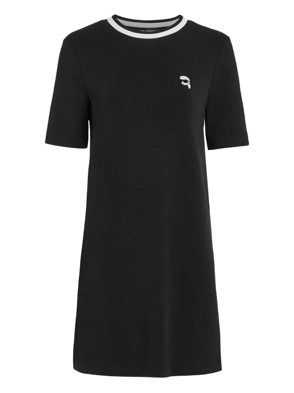 

Платье-футболка с нашивкой Ikon KARL LAGERFELD, черный