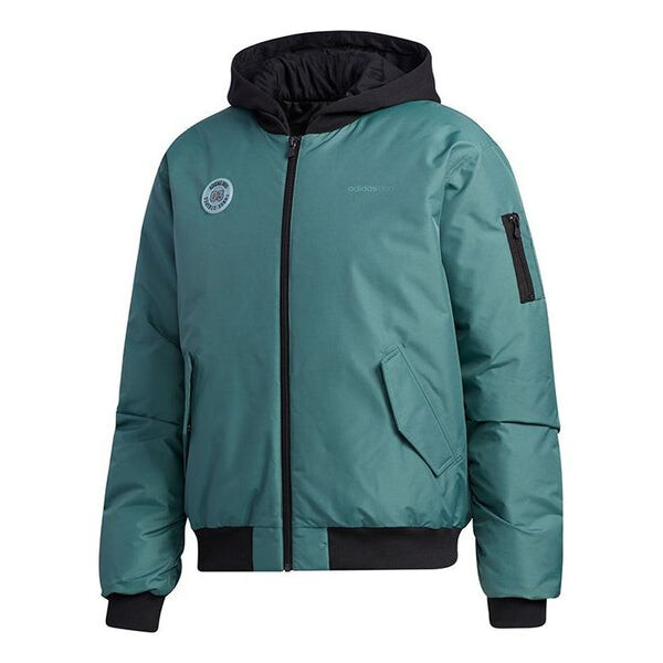 

Пуховик adidas neo M Strt Gr Bmr Stay Warm Sports hooded down Jacket Green, зеленый