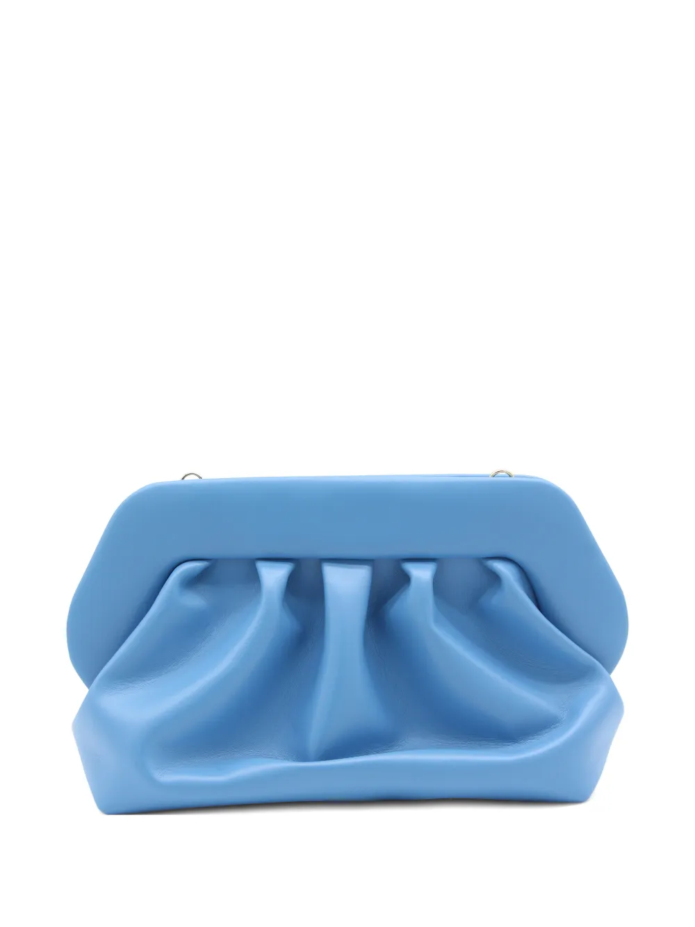 

Сумка-клатч из кожи с присборенной отделкой THEMOIRe, синий