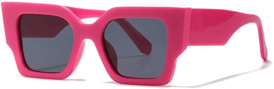 

Солнцезащитные очки для мужчин и женщин - защита UV400 - увеличенные линзы конфетных цветов для занятий спортом на открытом воздухе и вождения DSVIGF, Red