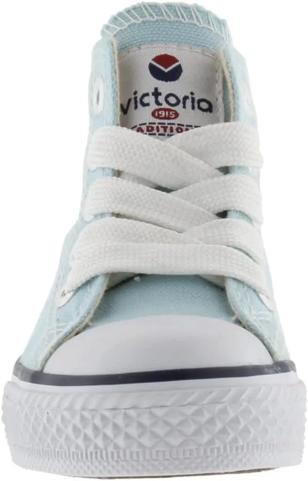 Детские высокие кеды Victoria Unisex Tribu из парусины с резиновым носком, модель 106500, небесно-голубой/небесно-голубой — фото 2