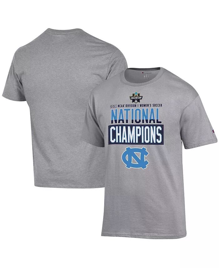 

Футболка мужская серая North Carolina Tar Heels 2024 NCAA Women's Soccer National Champions для раздевалки