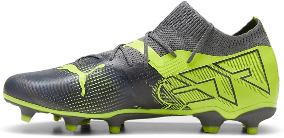 Футбольные бутсы PUMA Future 7 Match Rush для твердого и искусственного покрытия, серый/темно-серый — фото 4