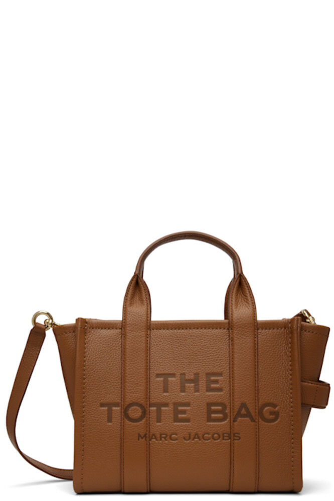 

Коричневая кожаная сумка-тоут «The Leather Small» Marc Jacobs