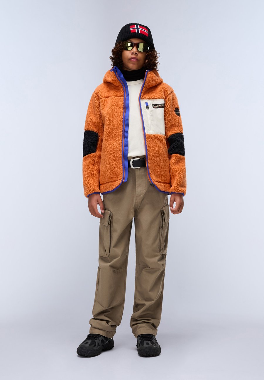 

Флисовая куртка Napapijri YUPIK UNISEX, Orange Pumpkin/Multi-Coloured