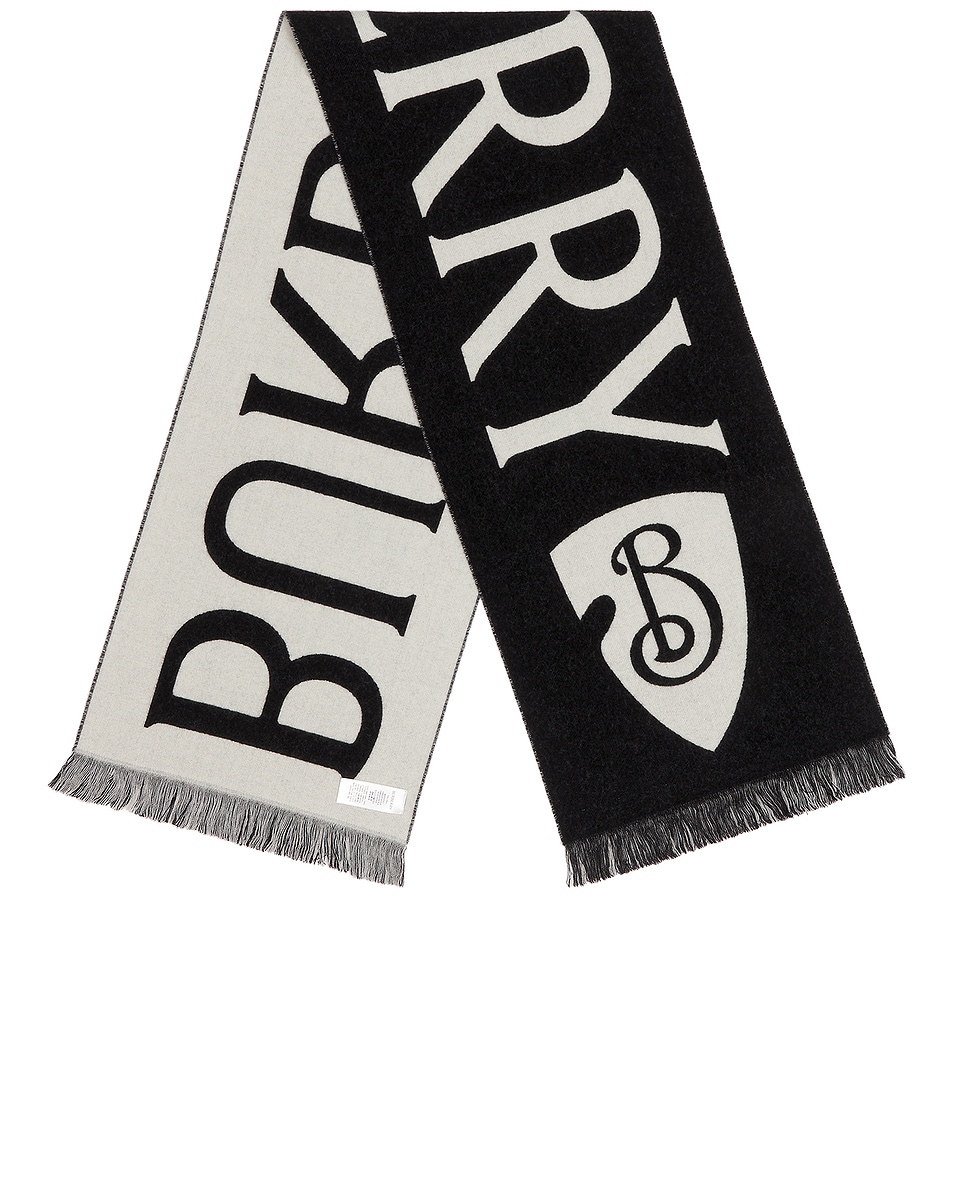 

Шерстяной шарф 168x33 Text Burberry, Black & Calico