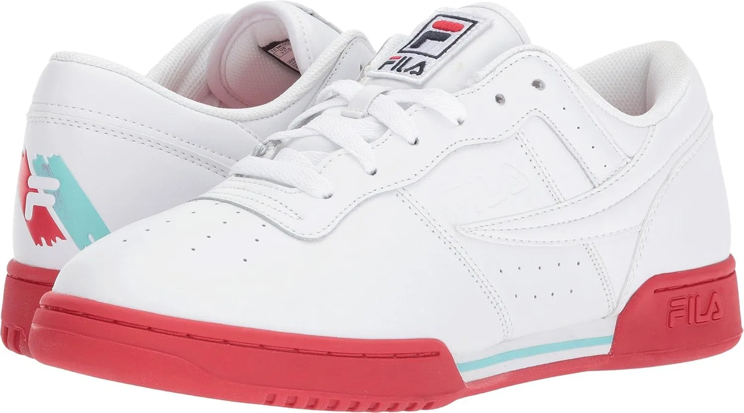 Мужские модные кожаные кроссовки Fila Original Fitness Logo до щиколотки, White