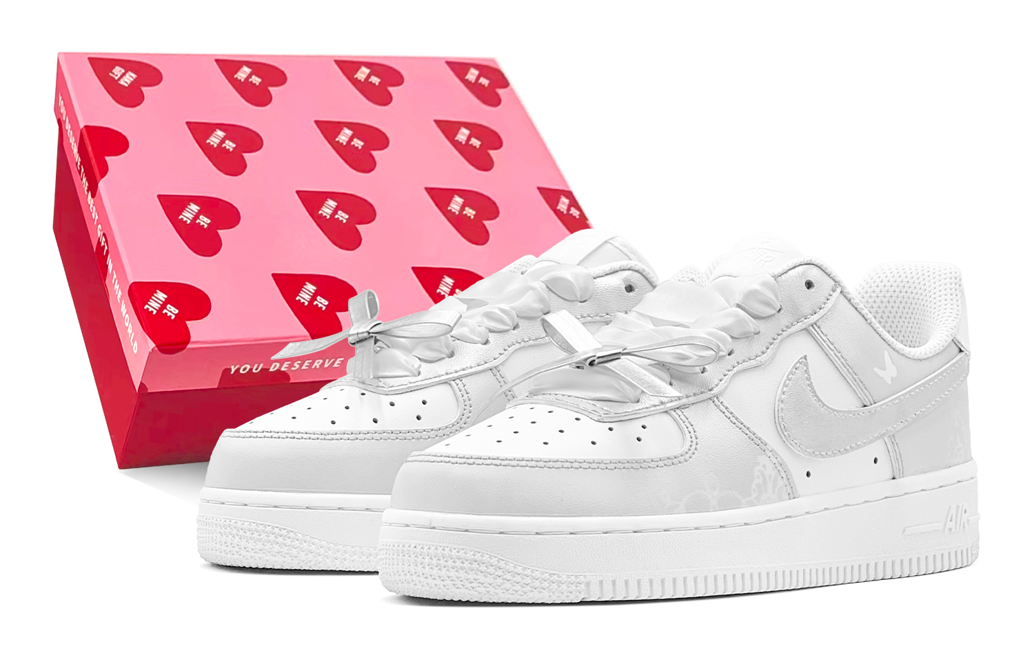

Nike Кроссовки Air Force 1 с антискользящей амортизацией, износостойкие, низкие, детские, для скейтбординга, белые, для подростков