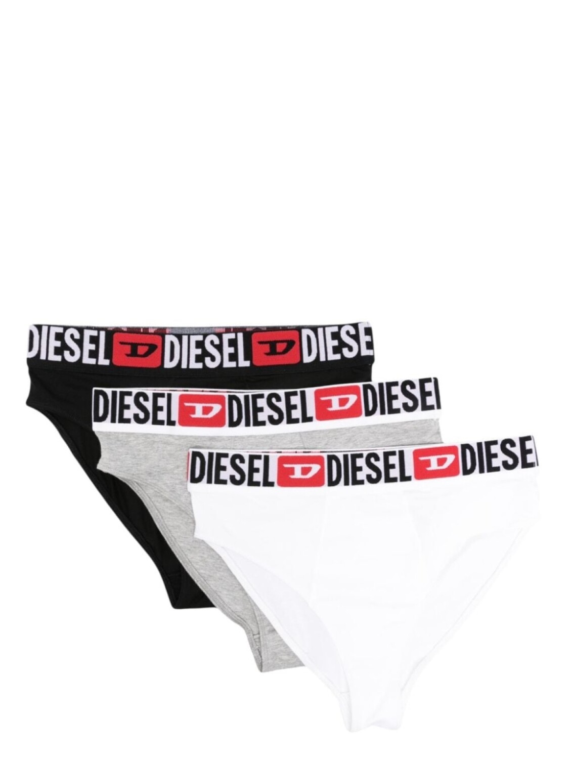 

Diesel комплект из трех трусов-брифов с логотипом, черный